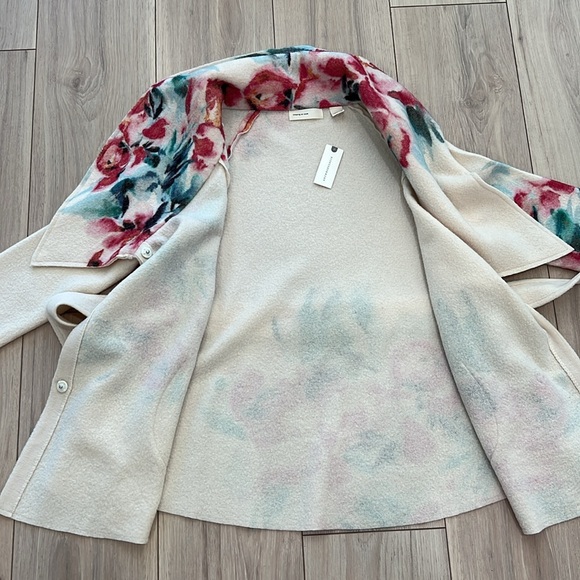 NWT Anthropologie Sleeping on Snow Winter Blossom Wool Jacket - Picture 12 of 14